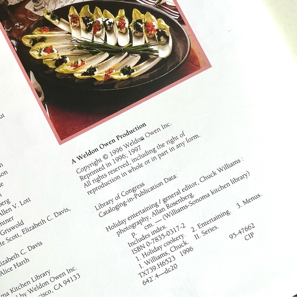 Set of Two 90s Cookbooks HOLIDAY ENTERTAINING  Williams Sonoma Kitchen Library - Picture 5 of 11